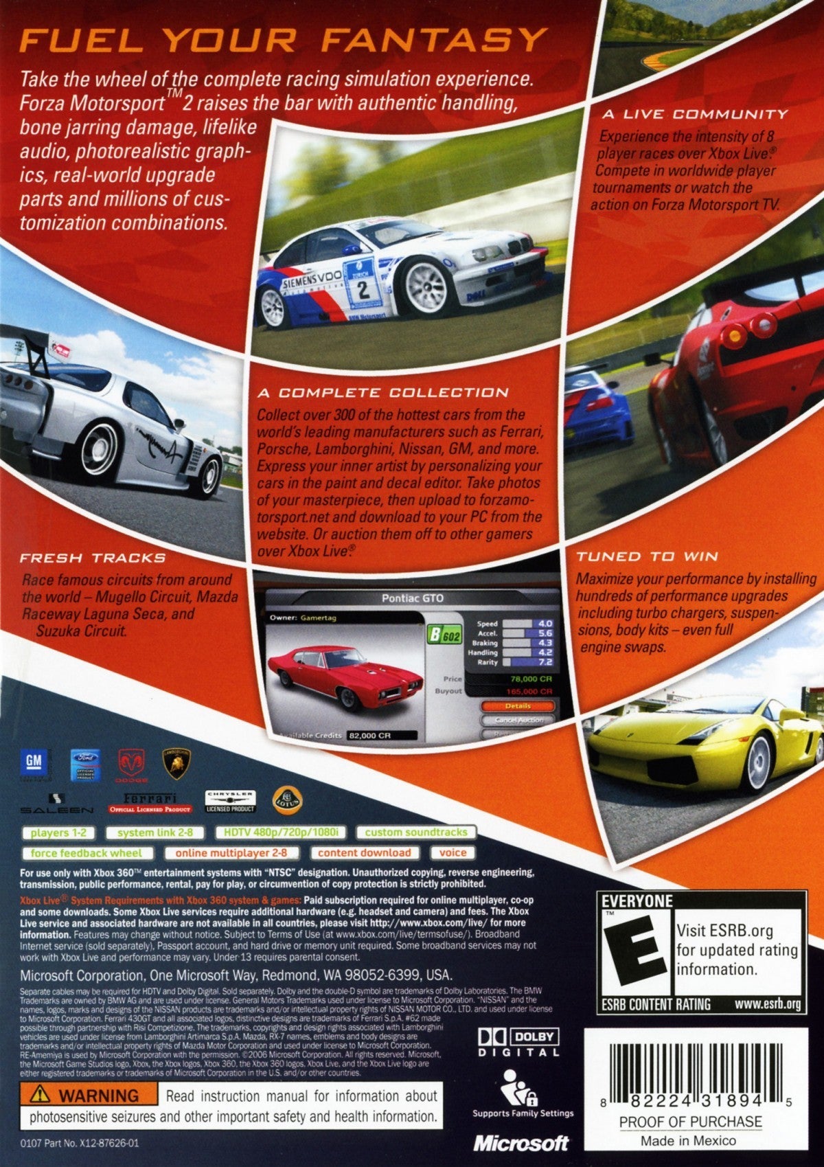 Forza Motorsport 2 [Platinum Hits] – Xbox 360 (X360)