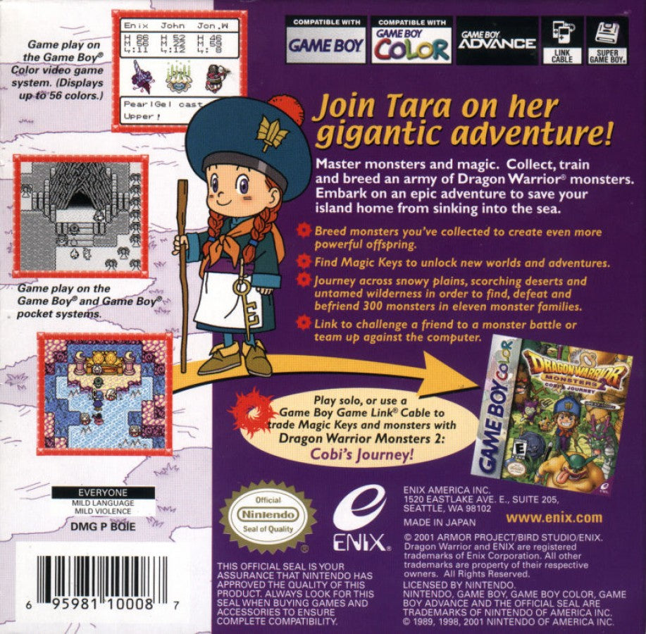 Dragon Warrior Monsters 2: Tara's Adventure – Game Boy Color (GBC)