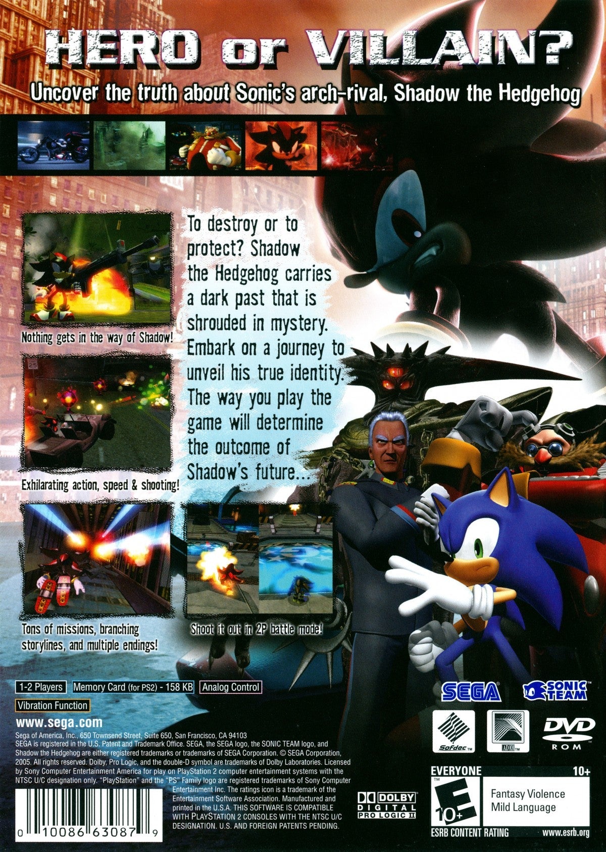 Shadow the Hedgehog – PlayStation 2 (PS2)