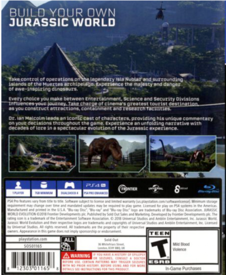 Jurassic World: Evolution – PlayStation 4 (PS4)