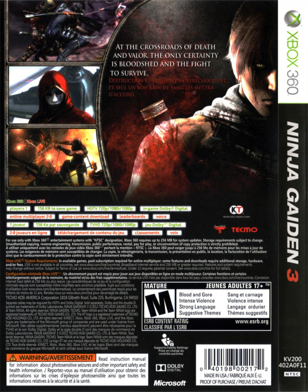 Ninja Gaiden 3 – Xbox 360 (X360)