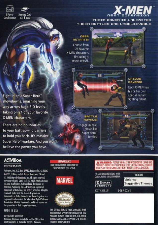 X-Men: Next Dimension – GameCube (GC)