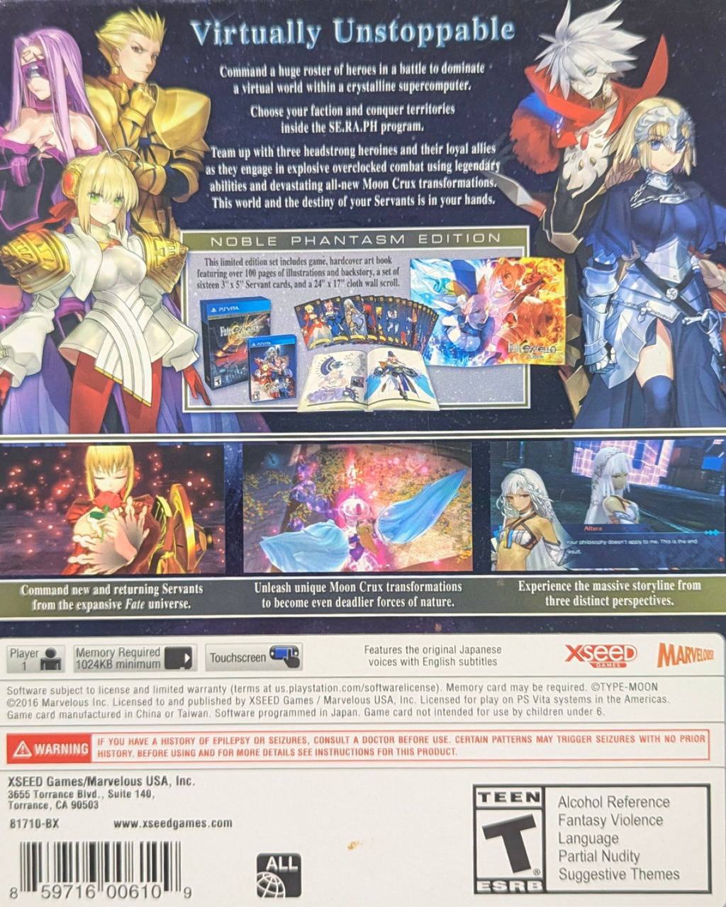 Fate/EXTELLA: The Umbral Star [Noble Phantasm Edition] [CIB] — PlayStation VITA (PS VITA)