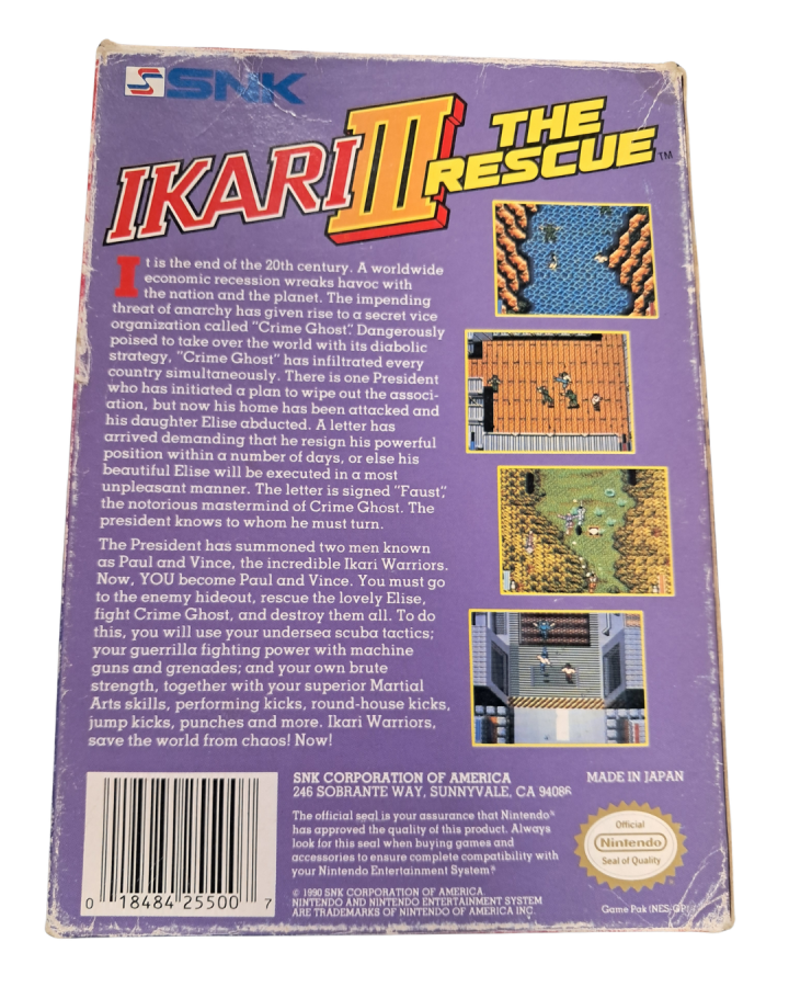 Ikari Warriors III: The Rescue [In Box][Missing Manual/Inserts] – Nintendo Entertainment System (NES)