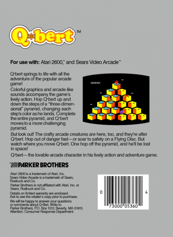 Q*bert – Atari 2600 (2600)
