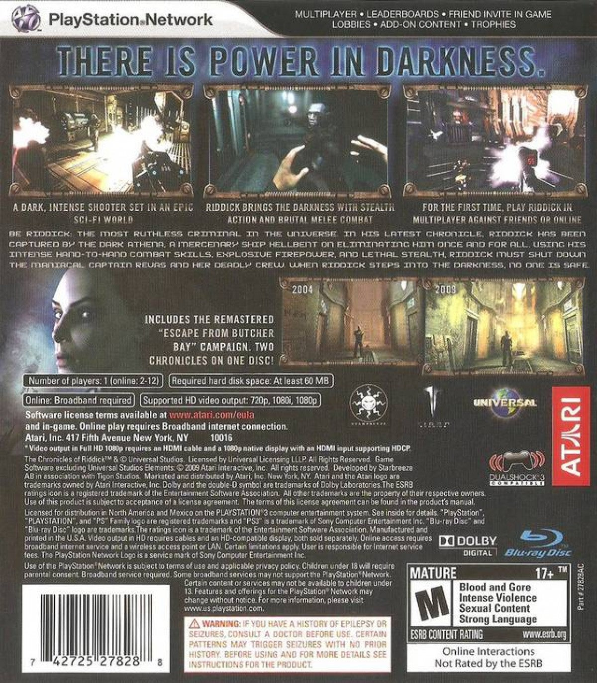 Chronicles of Riddick: Assault on Dark Athena, The – PlayStation 3 (PS3)