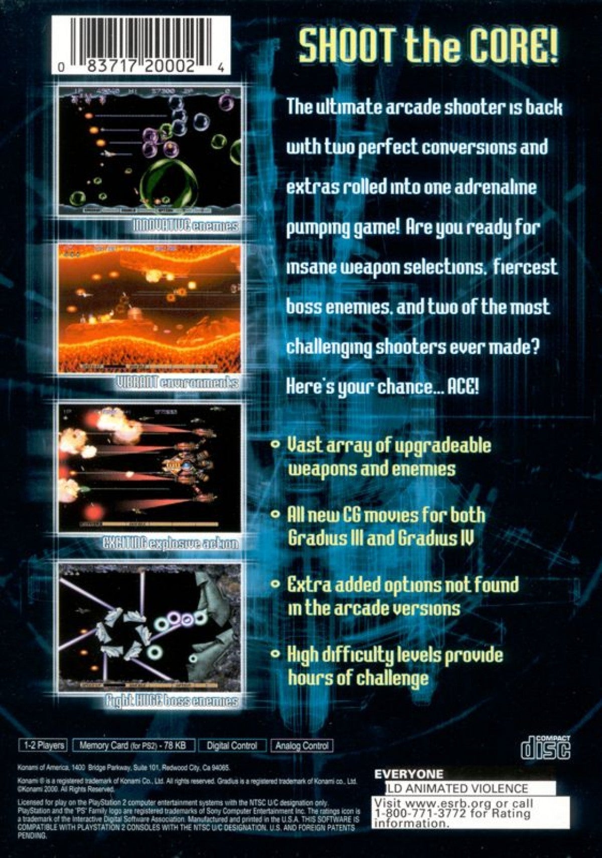 Gradius III and IV – PlayStation 2 (PS2)