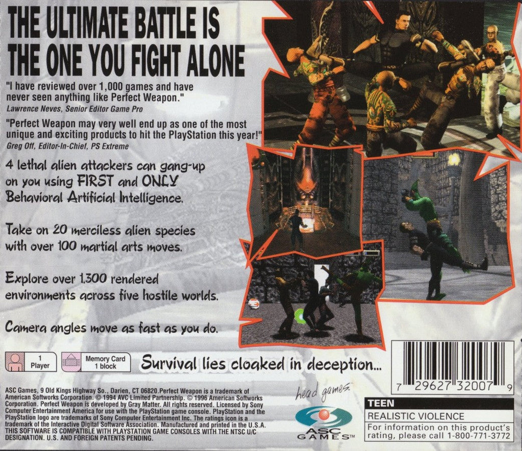 Perfect Weapon – PlayStation 1 (PS1)