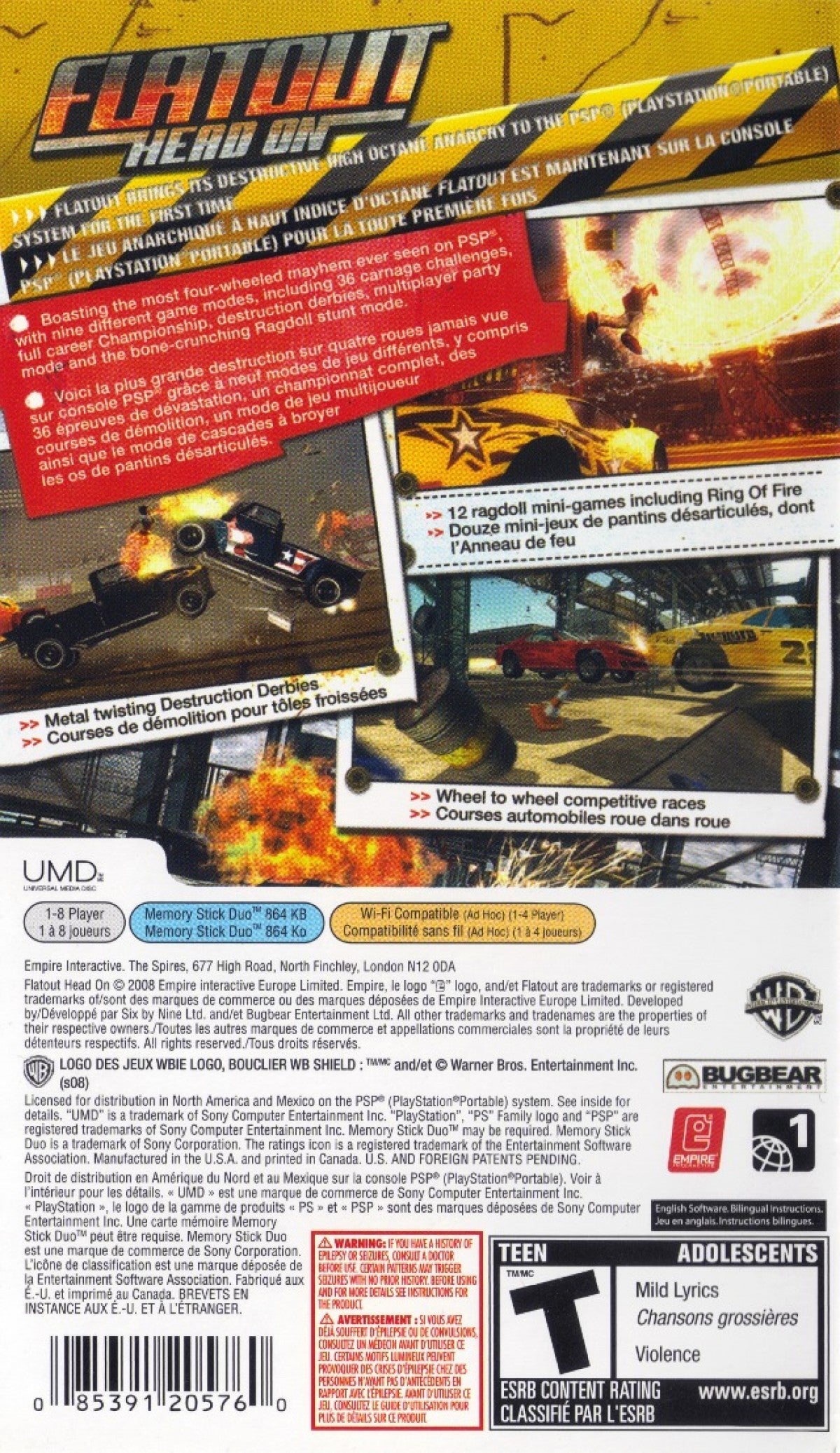 FlatOut Head On – PlayStation Portable (PSP)