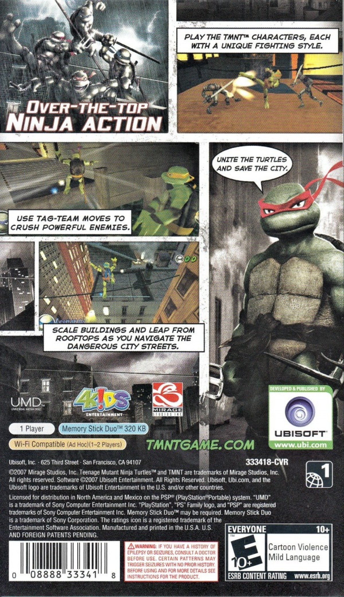 Teenage Mutant Ninja Turtles — PlayStation Portable (PSP)