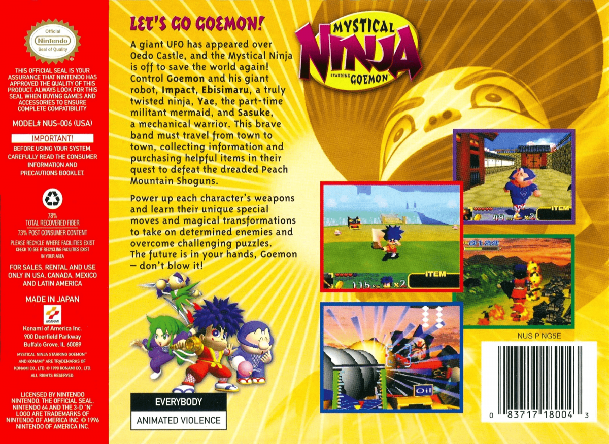 Mystical Ninja Starring Goemon  – Nintendo 64 (N64)