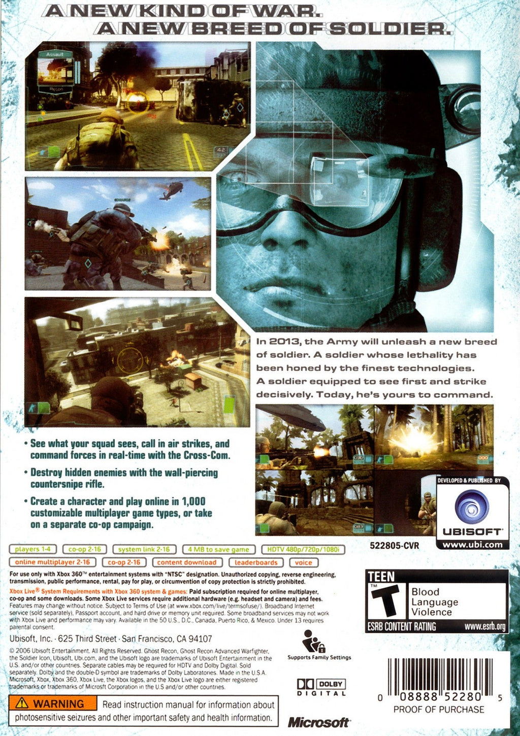 Tom Clancy's Ghost Recon: Advanced Warfighter – Xbox 360 (X360)
