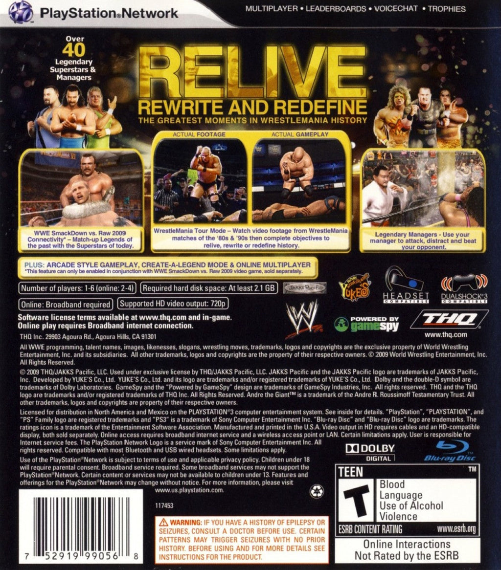 WWE Legends of WrestleMania – PlayStation 3 (PS3)