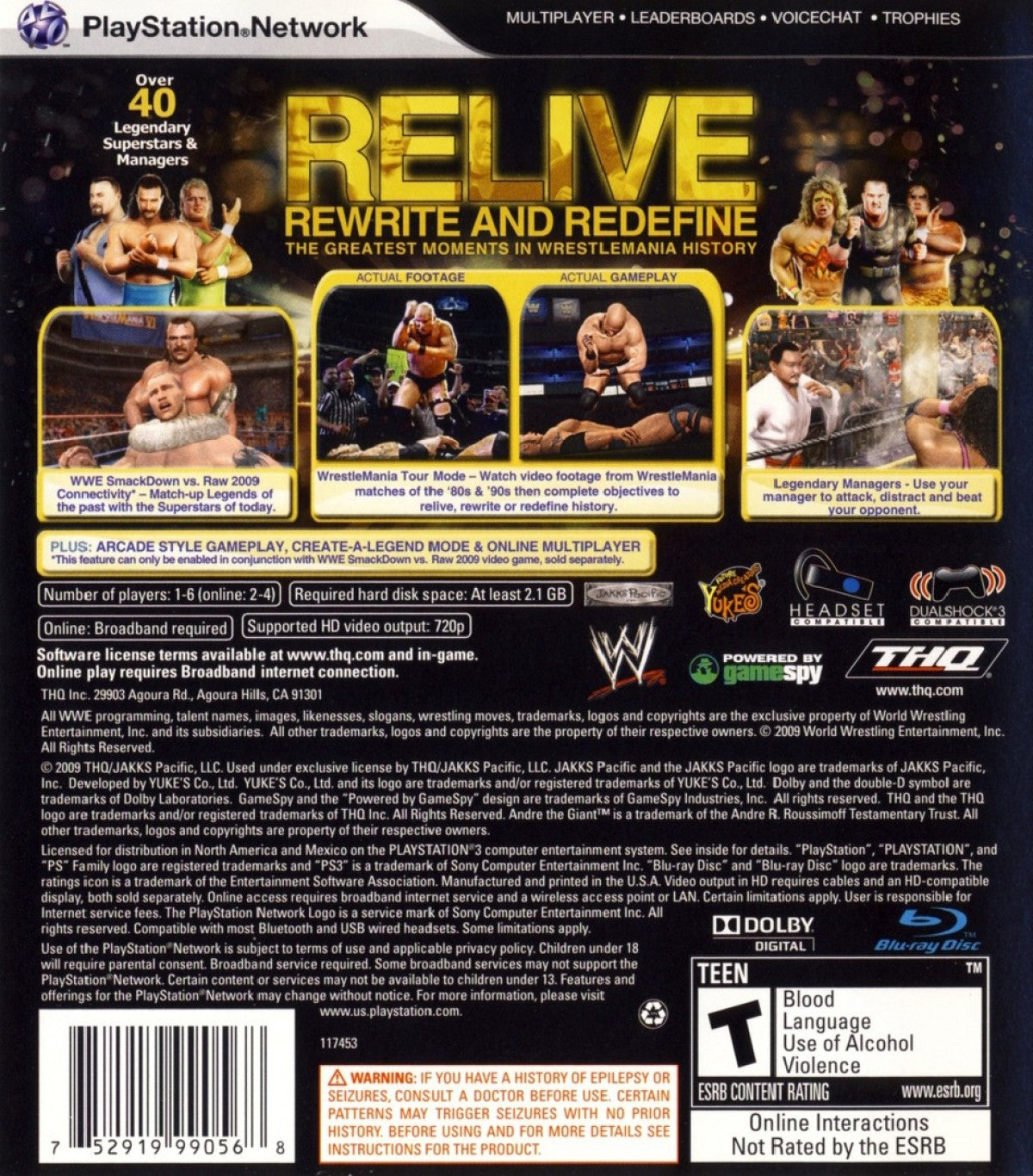 WWE Legends of WrestleMania – PlayStation 3 (PS3)