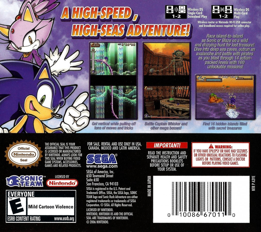 Sonic Rush: Adventure – Nintendo DS (DS)