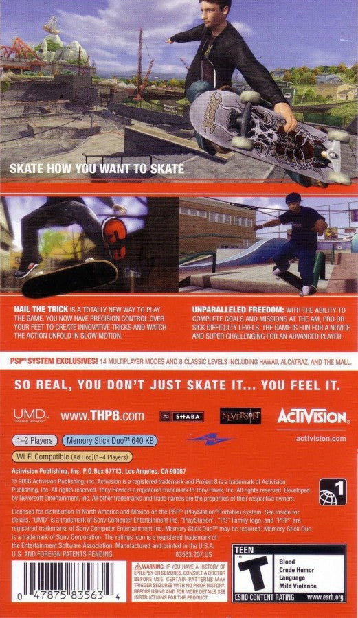 Tony Hawk's Project 8  – PlayStation Portable (PSP)