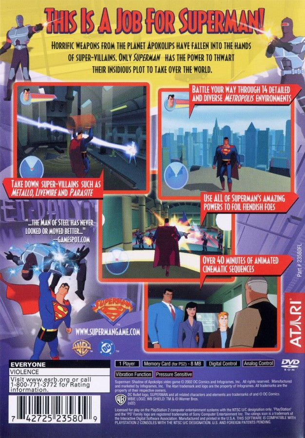 Superman: Shadow of Apokolips – PlayStation 2 (PS2)