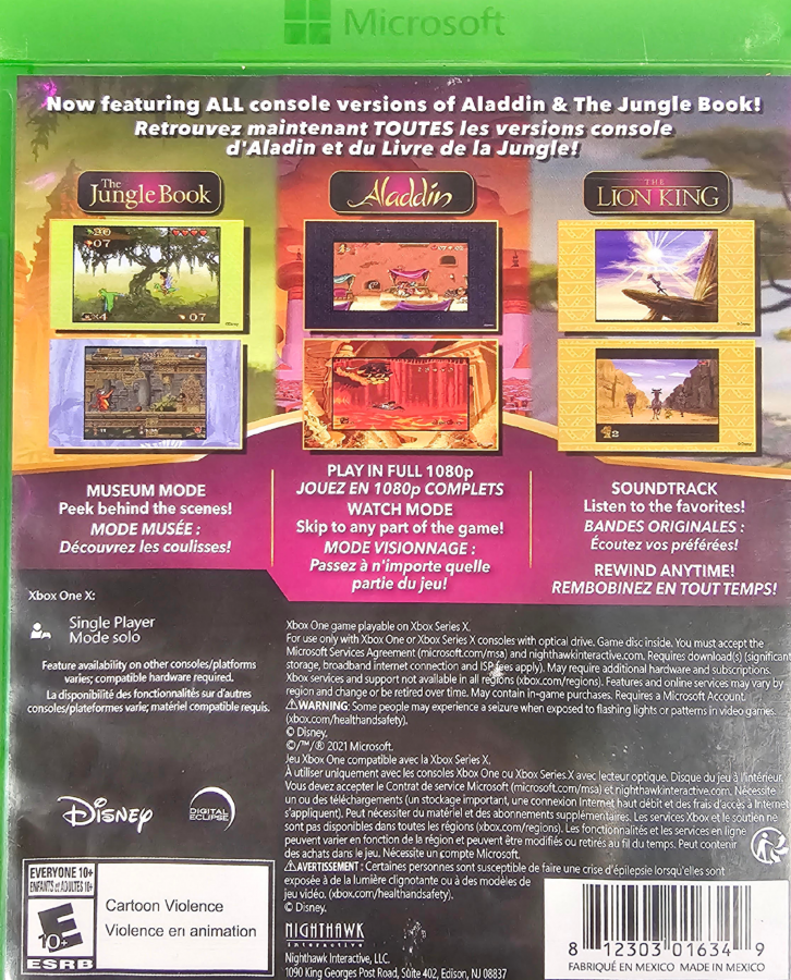 Disney Classic Games: The Jungle Book, Aladdin and The Lion King – Xbox One (XONE)