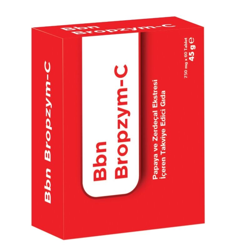 Beka Pharma Bbn Bropzyme-C Papaya & Turmeric Supplement 60 Tablets