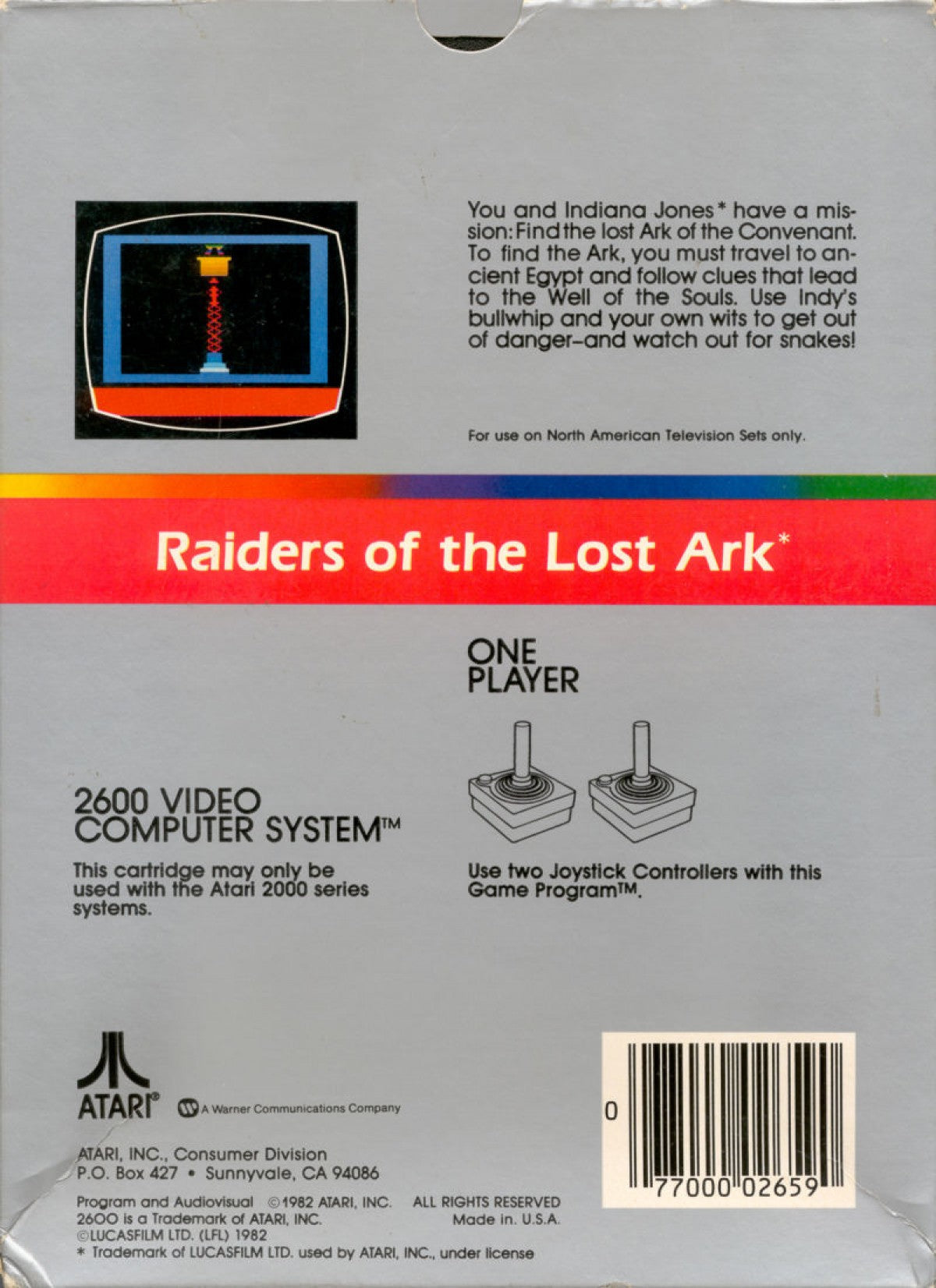 Raiders of the Lost Ark – Atari 2600 (2600)