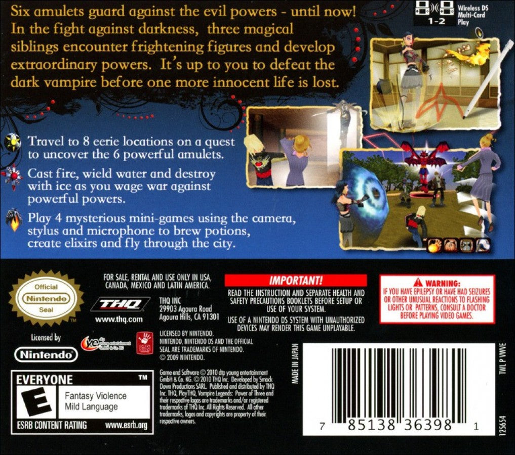Vampire Legends: Power Of Three – Nintendo DS (DS)