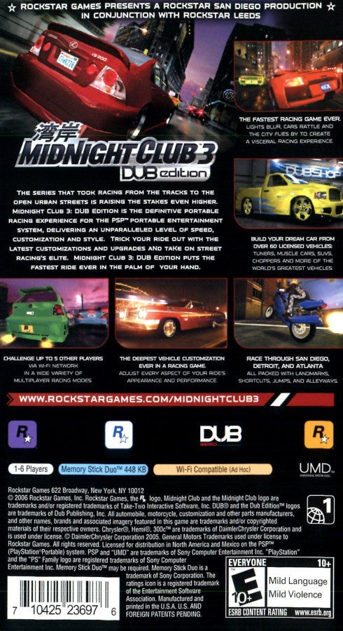 Midnight Club 3: DUB Edition [Greatest Hits]– PlayStation Portable (PSP)