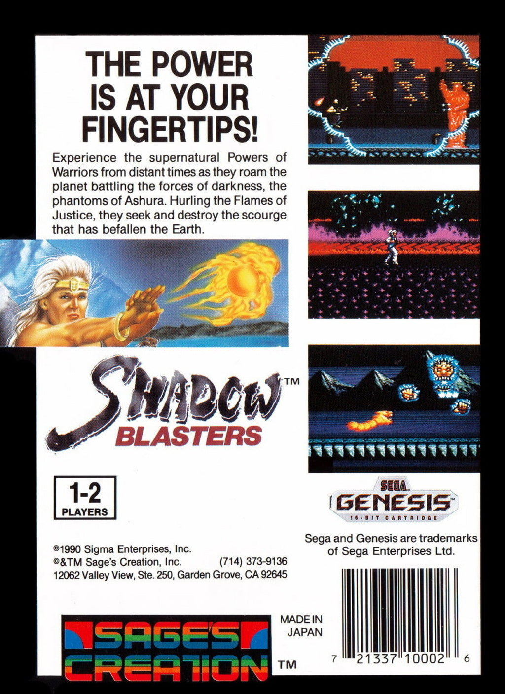 Shadow Blasters – Sega Genesis (GEN)