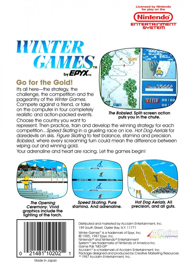 Winter Games – Nintendo Entertainment System (NES)