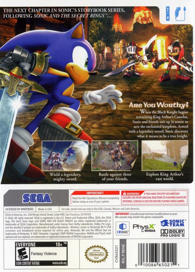 Sonic and the Black Knight – Nintendo Wii (Wii)
