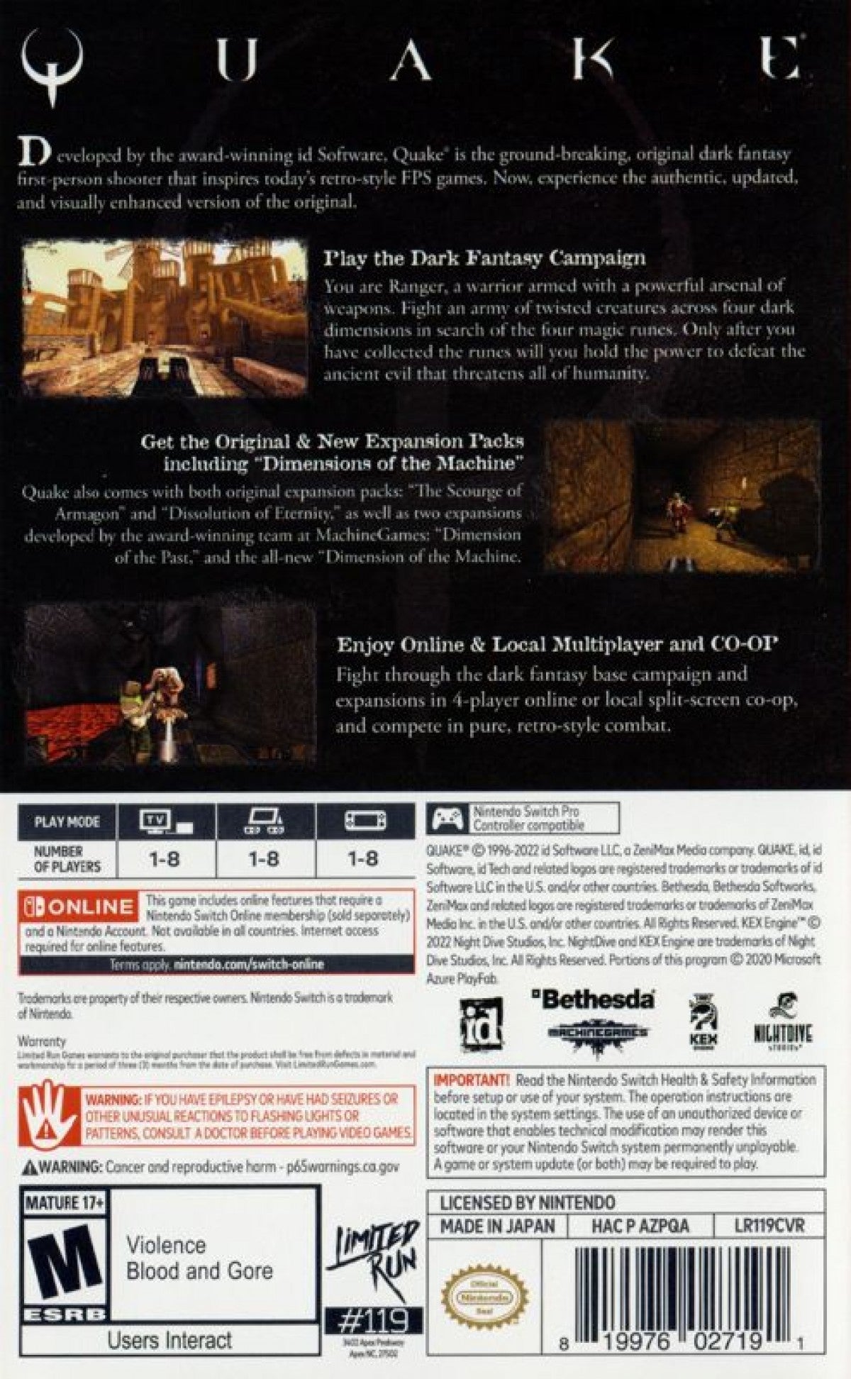 Quake [Limited Run #119] – Nintendo Switch (NS)