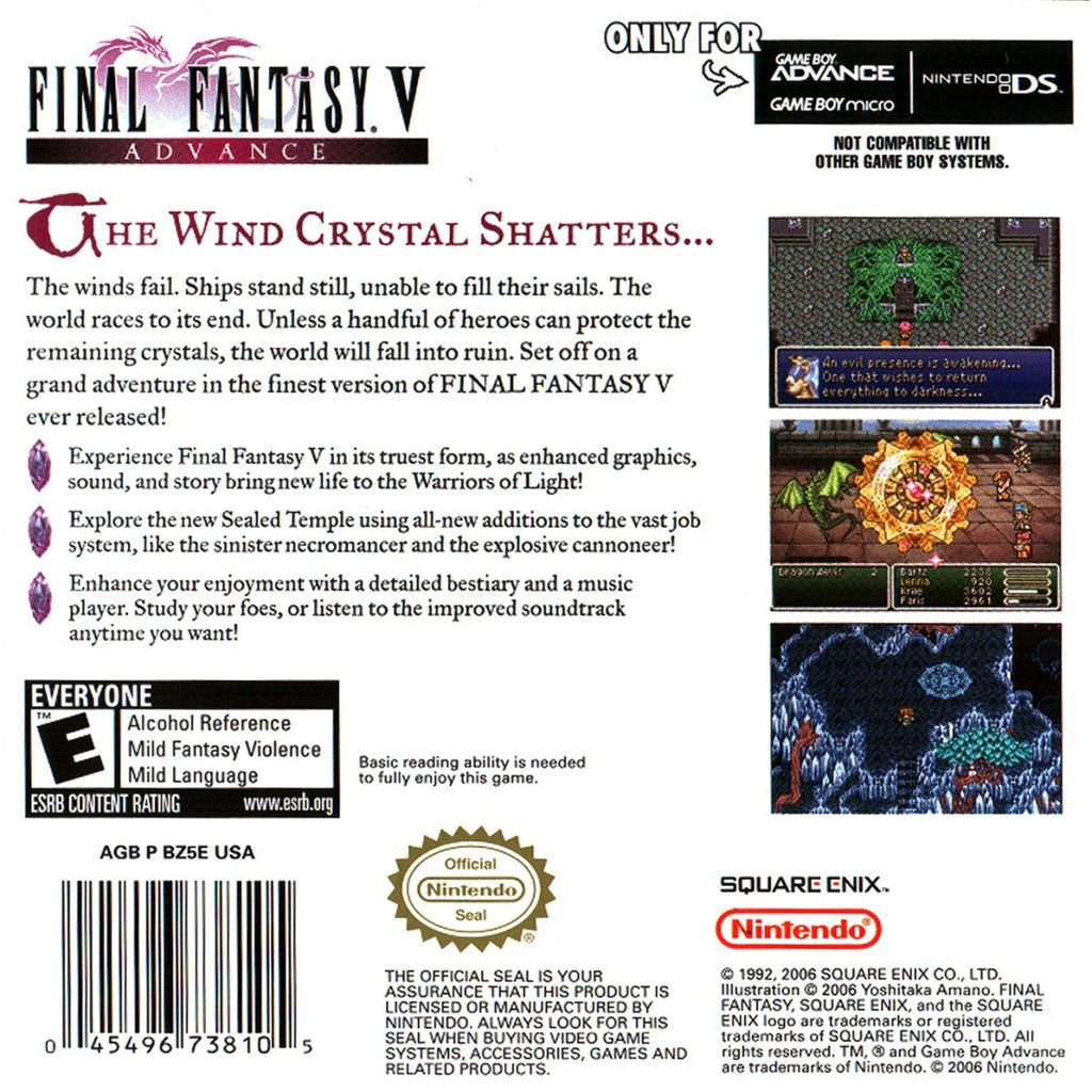 Final Fantasy V Advance [CIB] – Game Boy Advance (GBA)