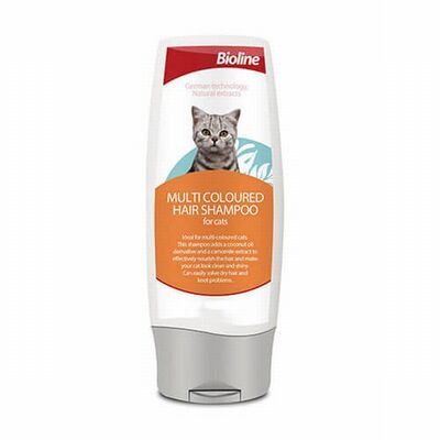 Bioline Multi-Color Coat Cat Shampoo for Vibrant Fur 200ml