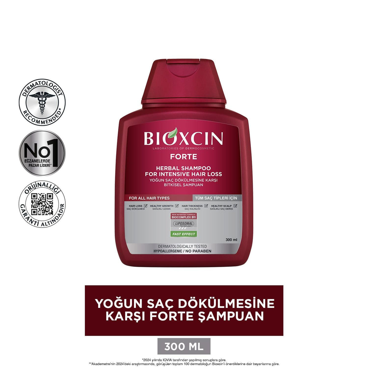 Bioxcin Forte Shampoo - Fight Hair Loss | 300 ml