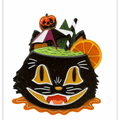 Black Magic Halloween Tiki Brooch by Carrie Hudson x Lipstick & Chrome