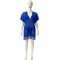 Blanc Du Nil Blue Lace Pareo Beach Cover-Up One Size