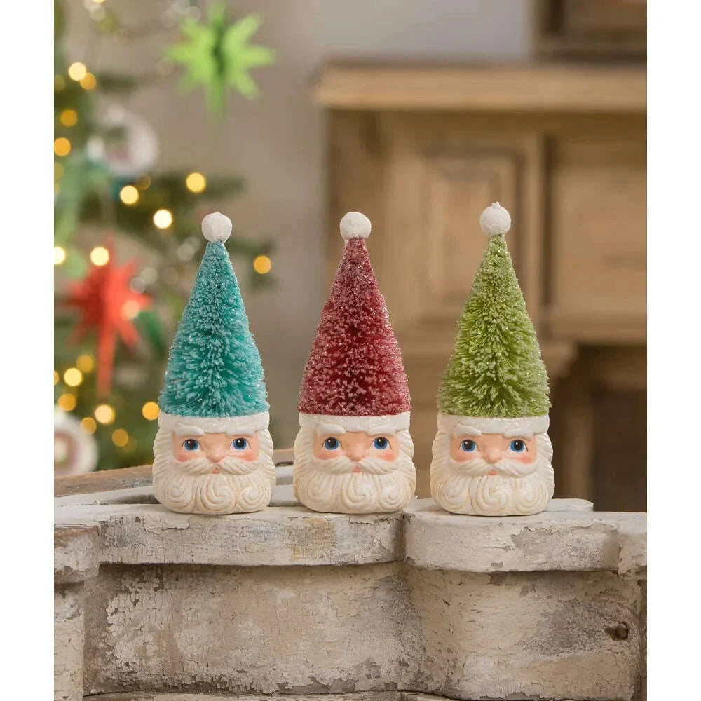 Bottle Brush Santa Blue Ornament by Bethany Lowe Designs