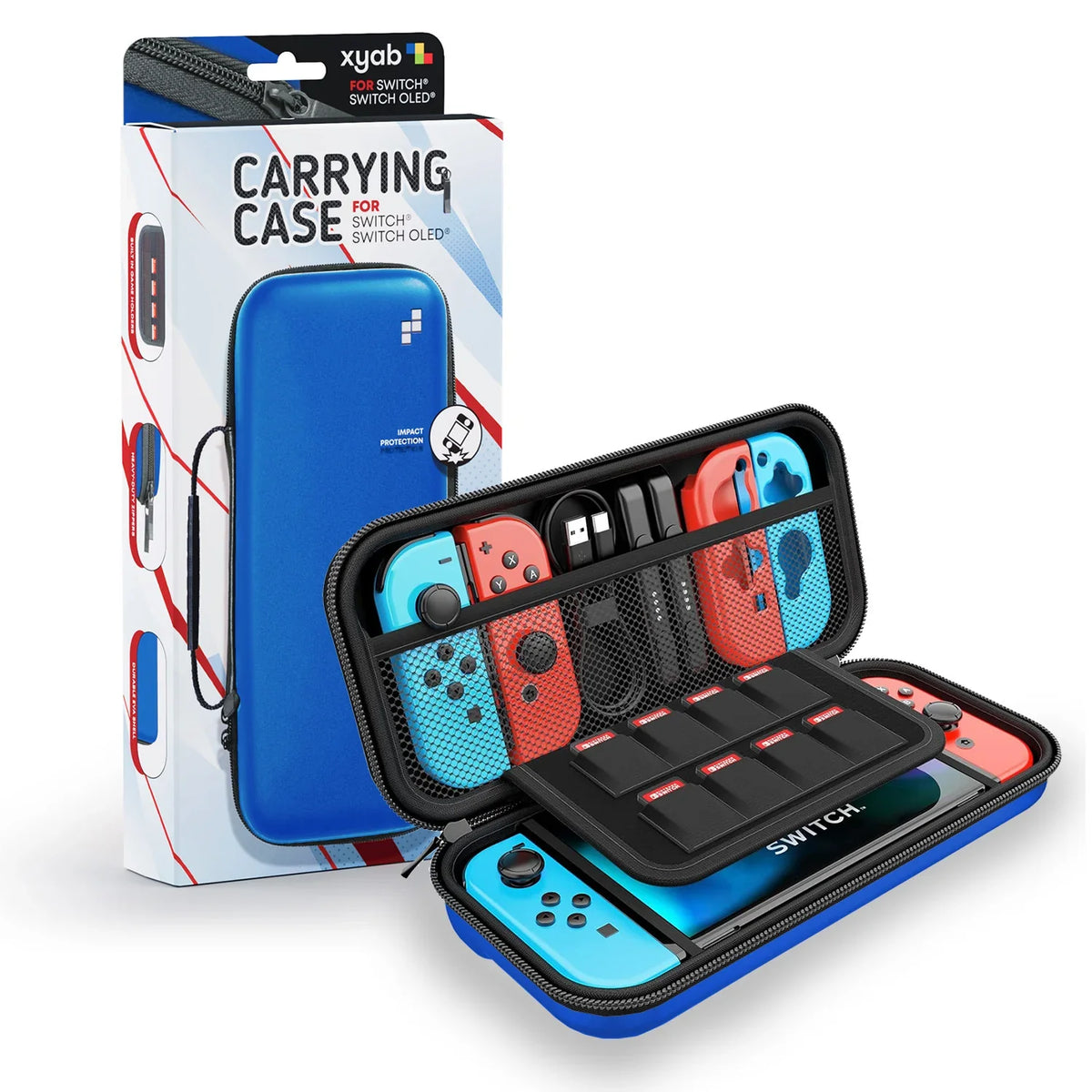 Travel Hard Shell Carrying Case (Blue) for Nintentendo Switch & Switch OLED – Nintendo Switch Accessory (NS)