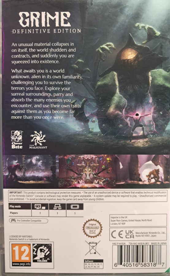 Grime: Definitiive Edition [PAL Import] – Nintendo Switch (NS)