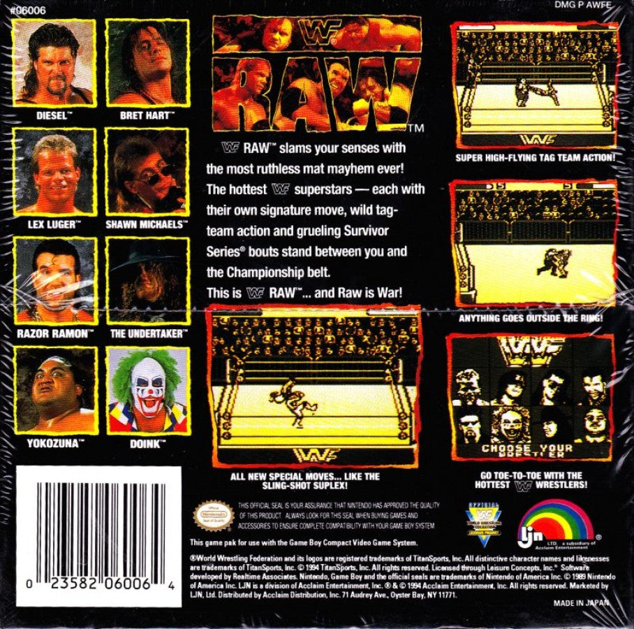 WWF Raw  – Game Boy (GB)