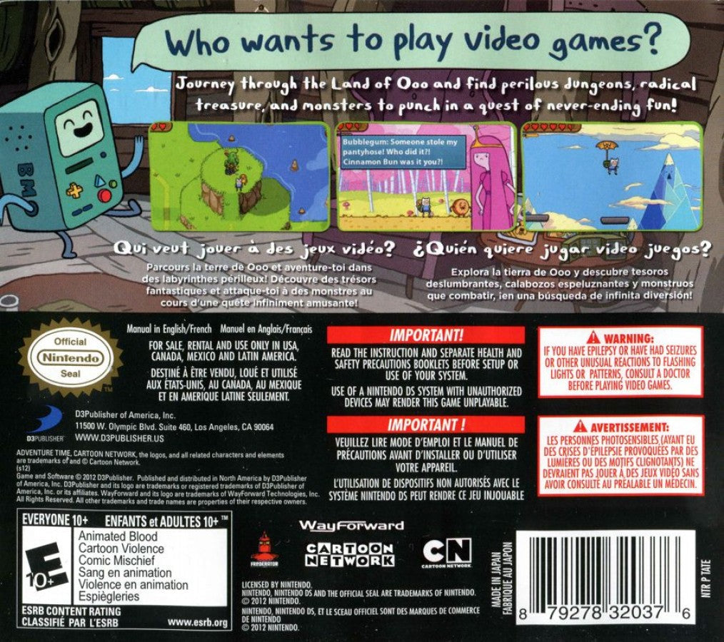 Adventure Time: Hey Ice King! Why'd You Steal Our Garbage?!! – Nintendo DS (DS)