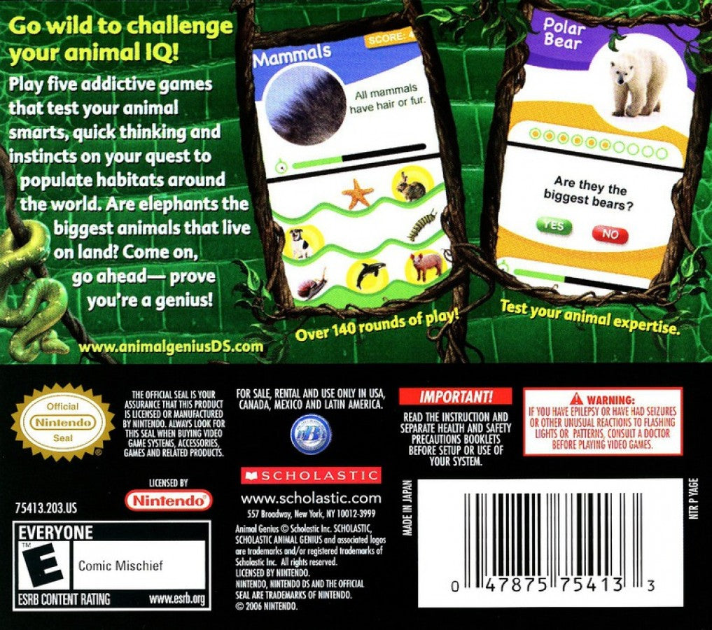 Animal Genius – Nintendo DS (DS)