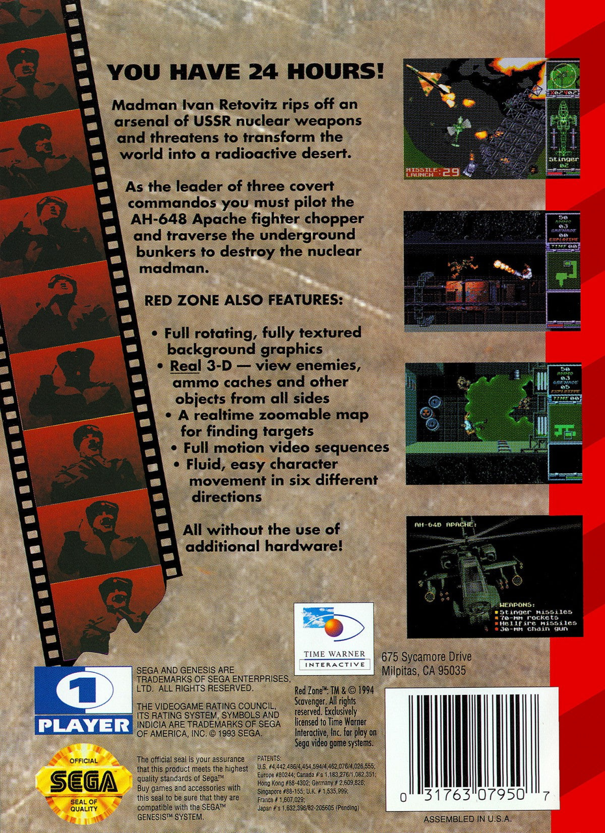 Red Zone  – Sega Genesis (GEN)