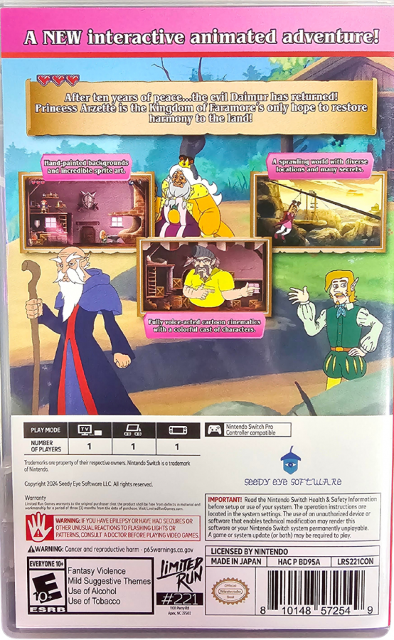 Arzette: The Jewel of Faramore [Limited Run #221] – Nintendo Switch (NS)