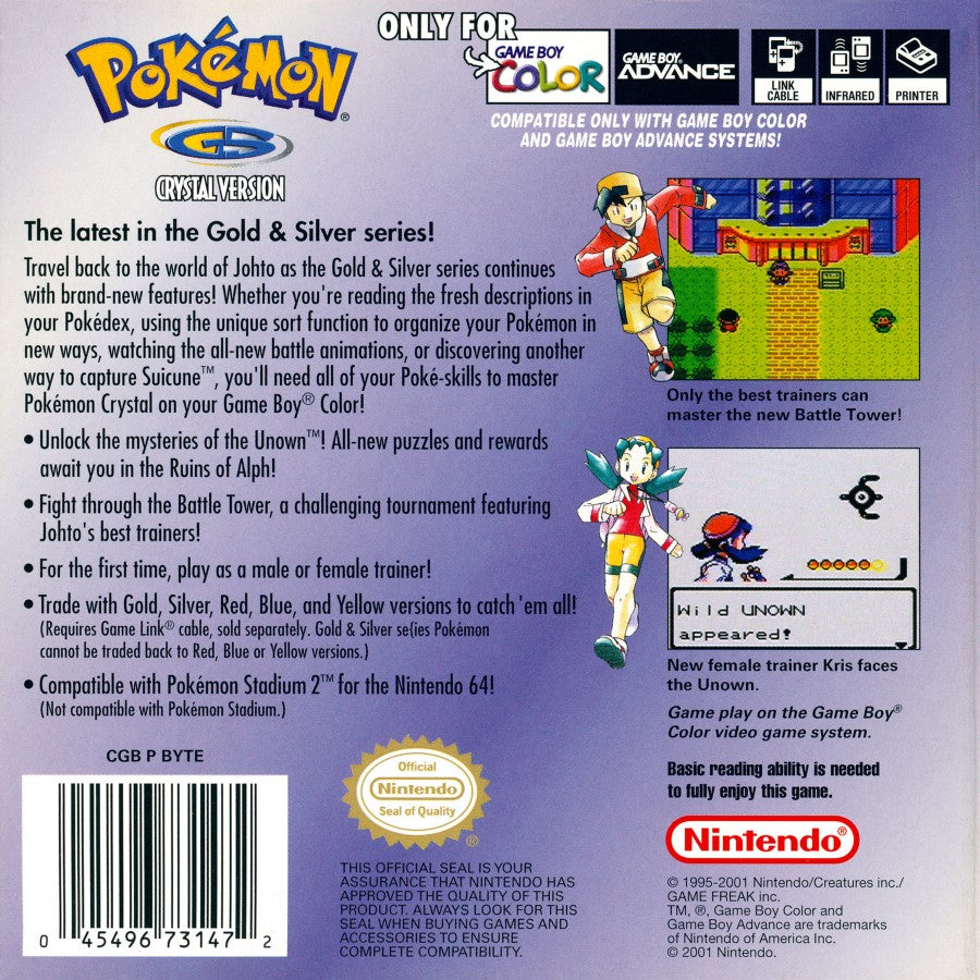 Pokemon: Crystal – Game Boy Color (GBC)