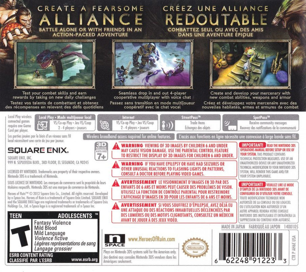 Heroes of Ruin – Nintendo 3DS (3DS)
