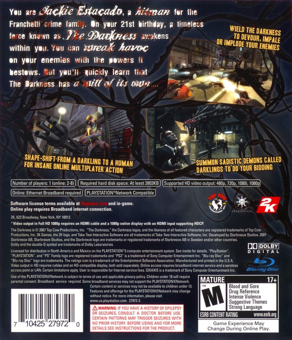 Darkness, The – PlayStation 3 (PS3)