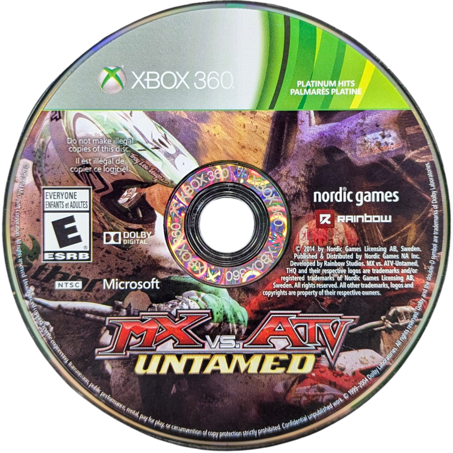 MX vs ATV Untamed [Platinum Hits] — Xbox 360 (X360)
