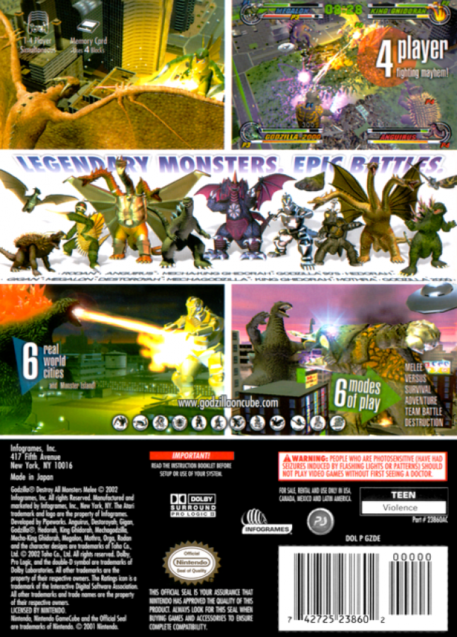 Godzilla: Destroy All Monsters Melee – GameCube (GC)
