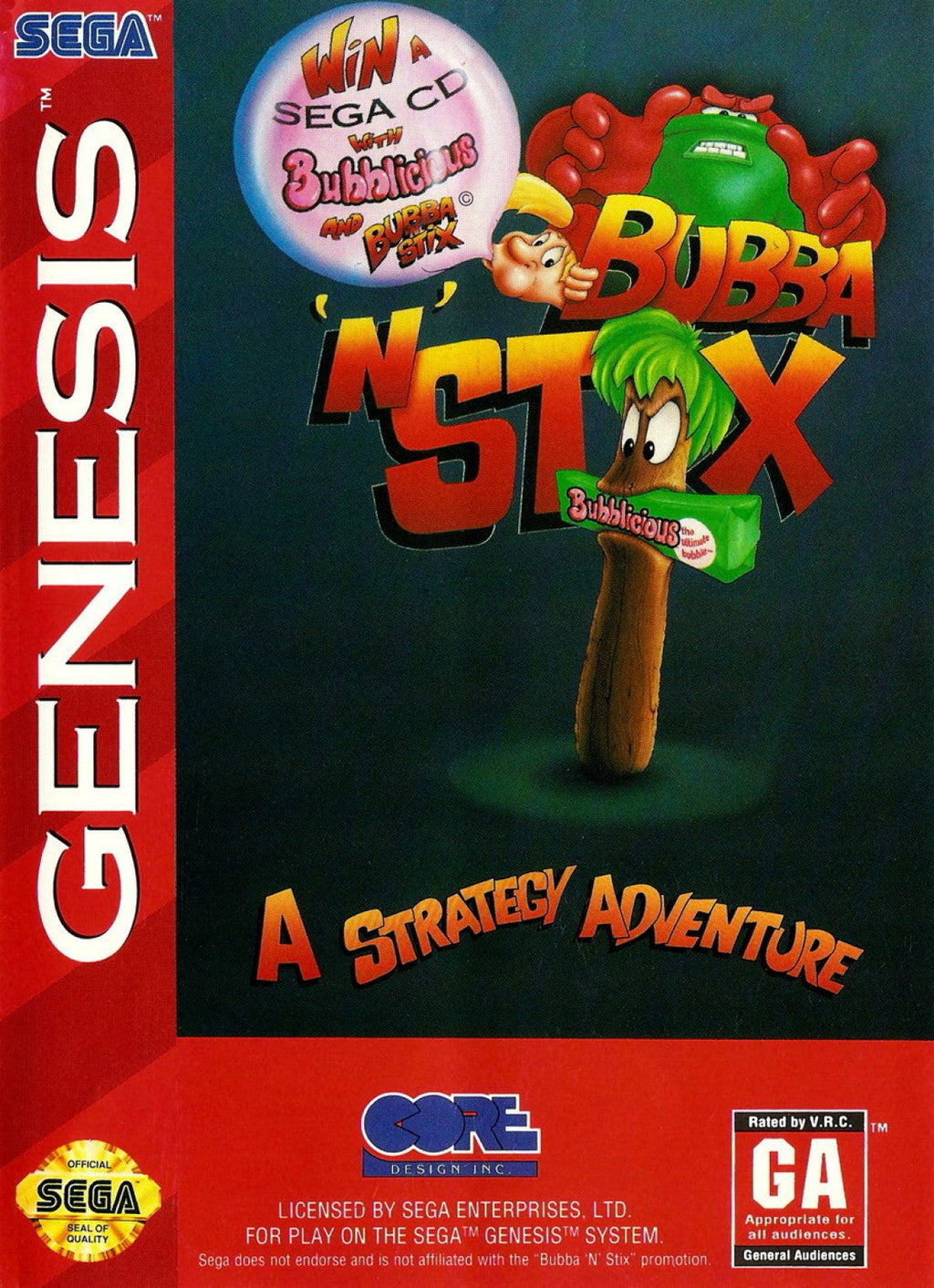Bubba and Stix  – Sega Genesis (GEN)