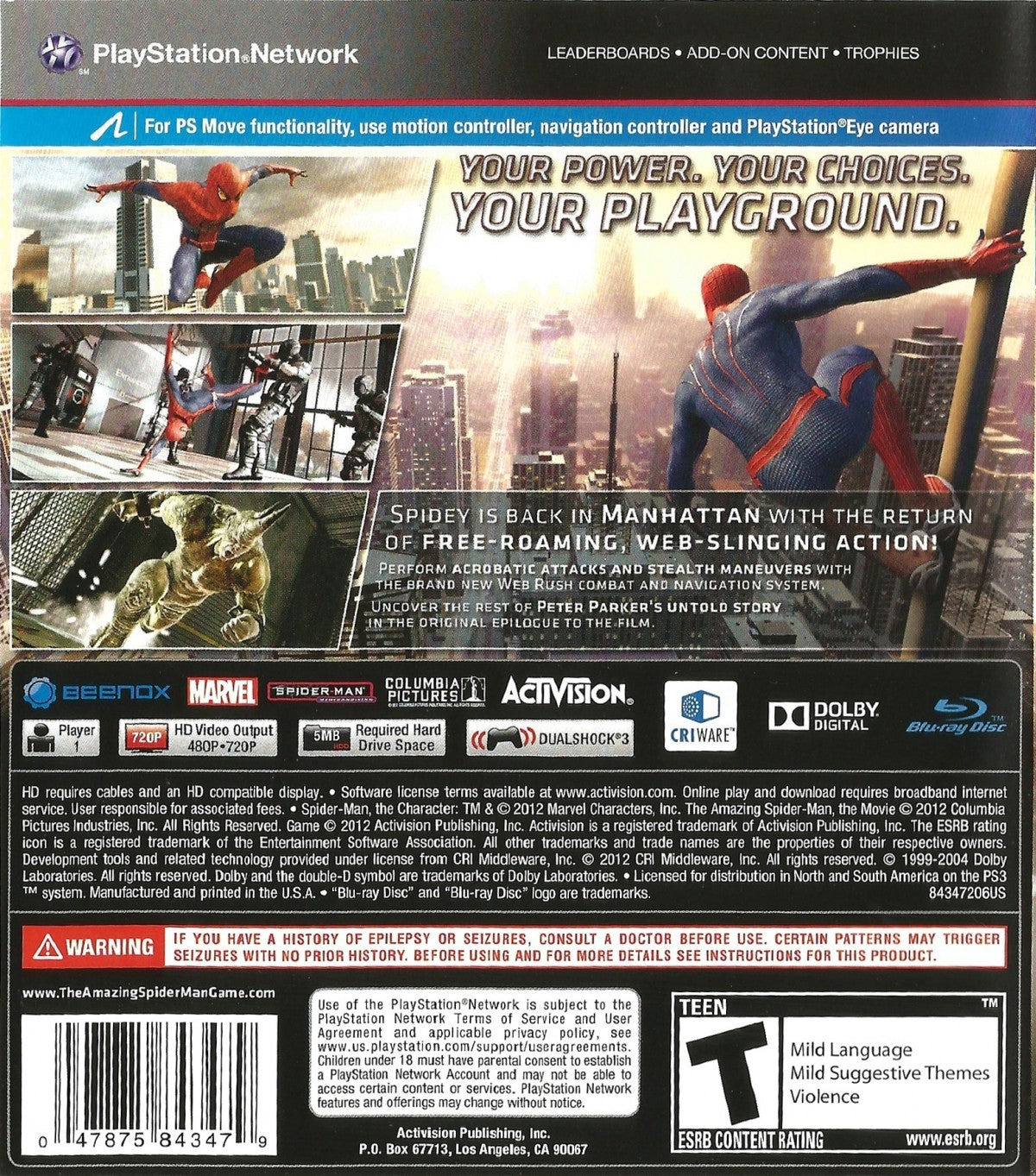 The Amazing Spider-Man – PlayStation 3 (PS3)